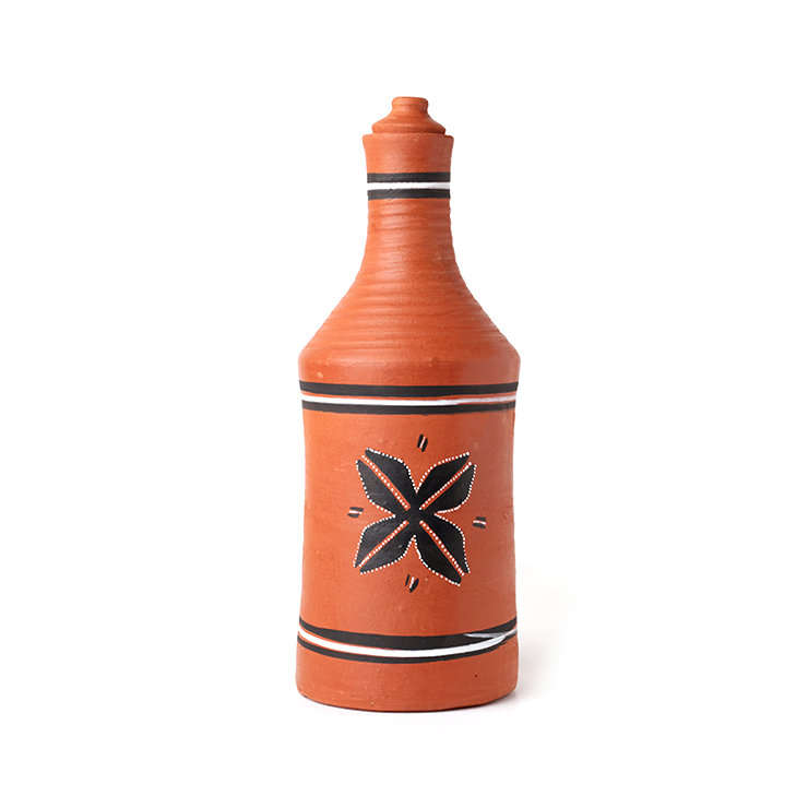 Earthen Village Vista Clay Natural Cooling Water Bottle 1000 ml \ Dhaaro Vibes