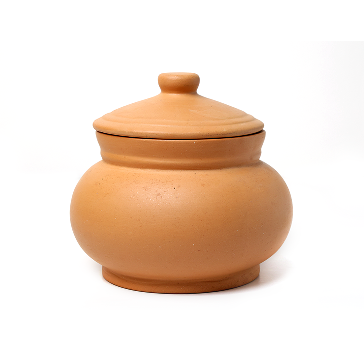 Unglazed Clay Round Cooking Pot 700 ml