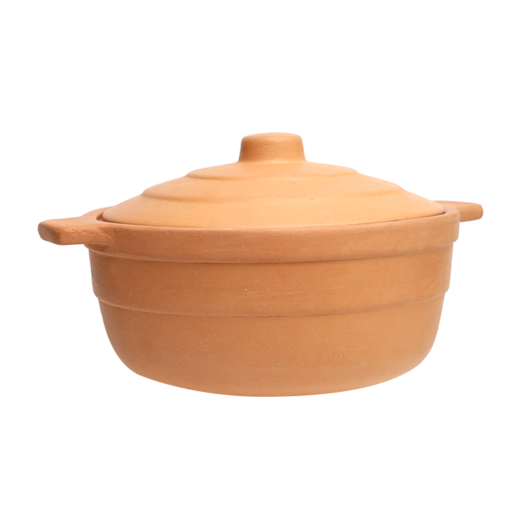 Clay Unglazed Cooking Pot with Lid 3 Ltrs